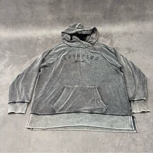 PINK Victoria's Secret Gray Sherpa Hooded Sweatshirt pullover women’s M fleece